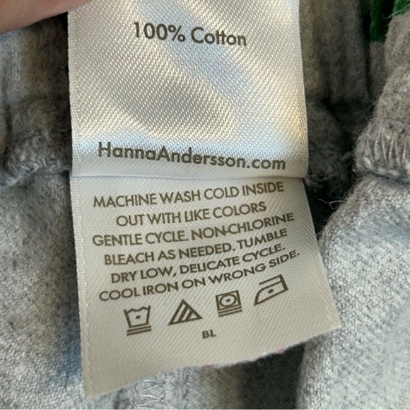 Hanna Andersson Pine Tree Holiday Pajama Organic Cotton Pants Size Medium - Picture 5 of 6